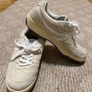 rag & bone Beige and White Suede Sneakers